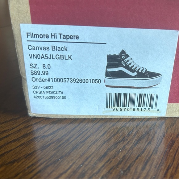 Vans Black and White High-Top Sneakers - Picture 3 of 3